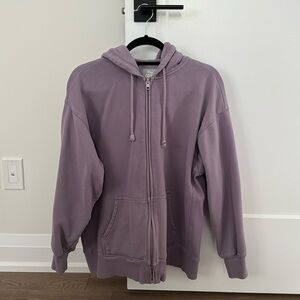 TNA Cozy Fleece oversized zip up sweater